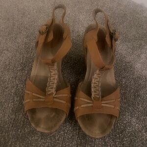 Tan Leather Sperry Wedges